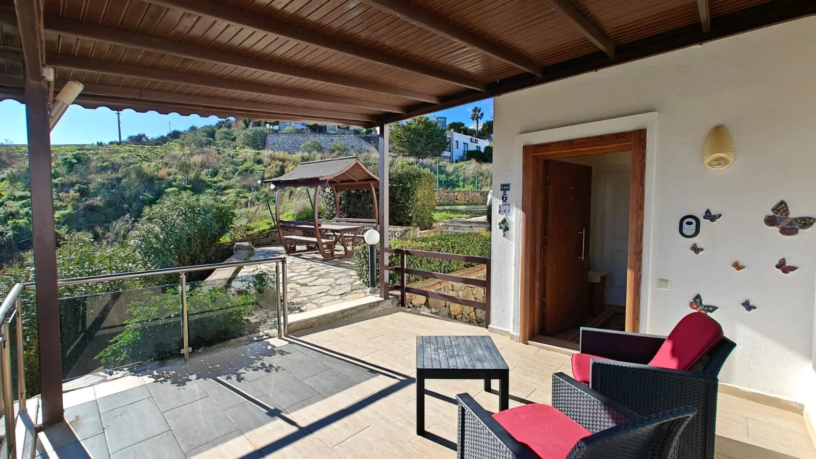 Shaded terrace